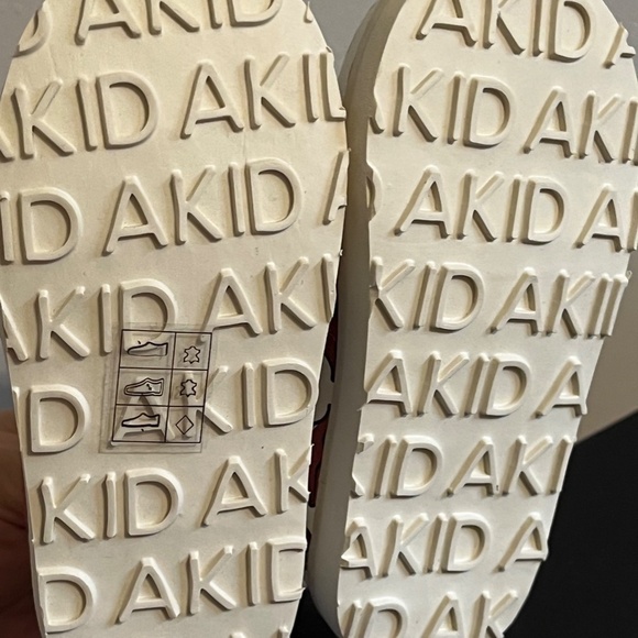 AKID Brand Shoes Kid 5C Pink Jasper Hot Lips Leather Boot White Love Lace Up - Picture 6 of 10